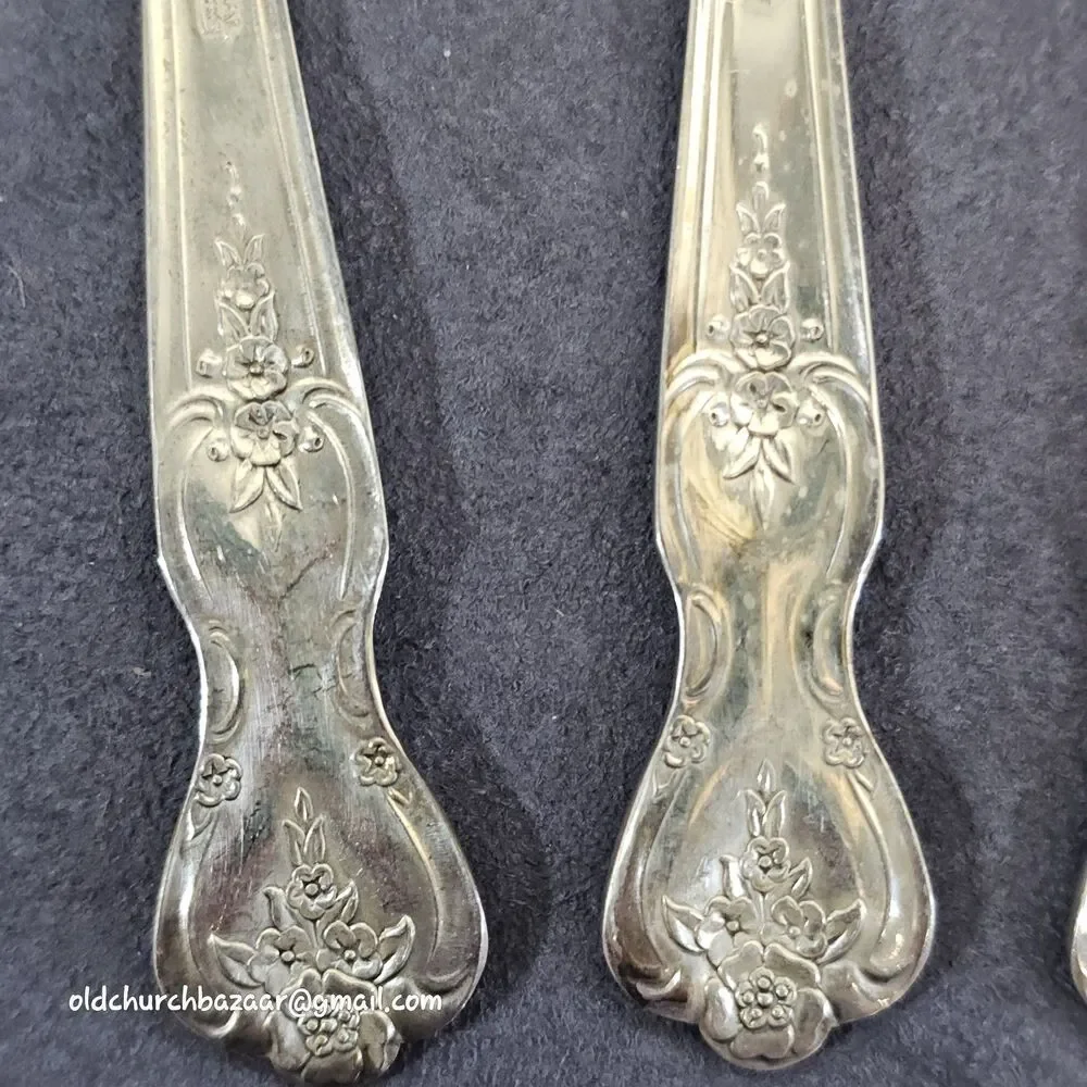 2pcs WM Rogers Extra Plate Magnolia Inspiration Lot Of 2 Serving Spoons